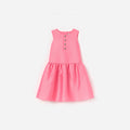 Pink Taffeta Crystal Embellished Dress