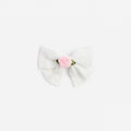 Cream Large Lace Bow Hair Clip