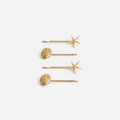 Gold Shell Hair Slides