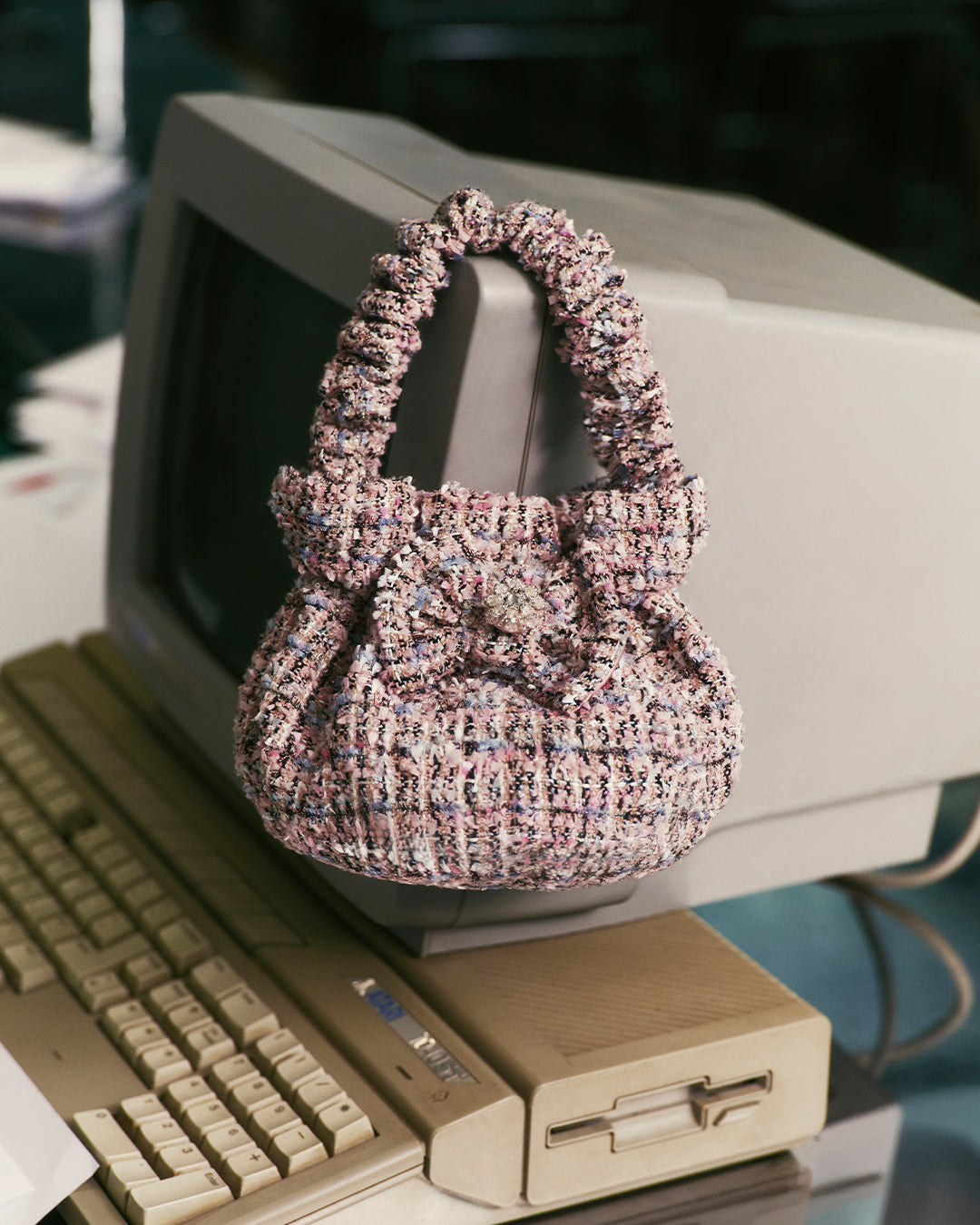 Pink Boucle Bag