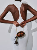 Brown Resin Oval Clutch