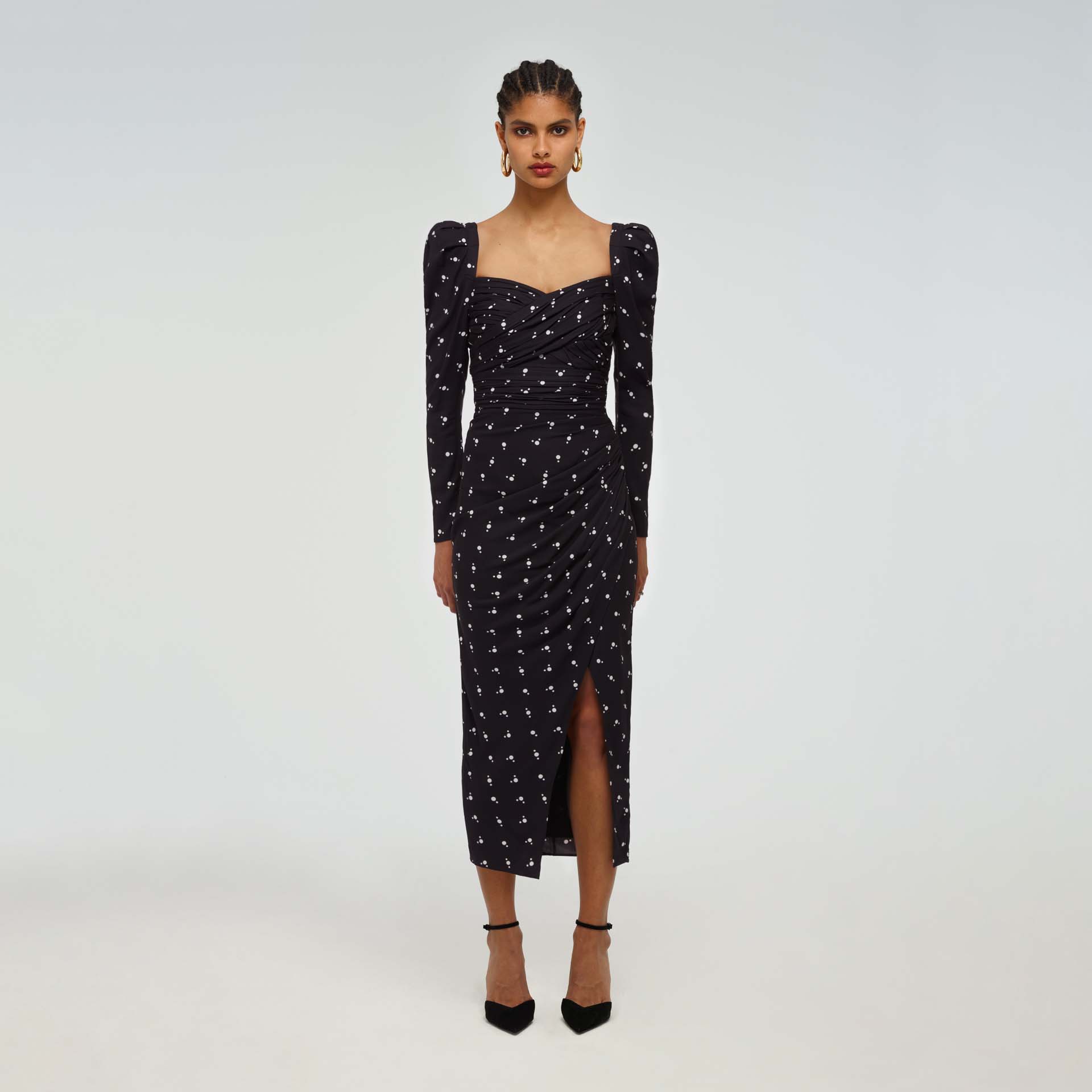 Long Sleeve Polka Dot Dress