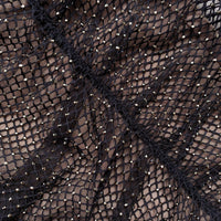 Diamanté Fishnet Off Shoulder Midi Dress