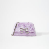 Lilac Fluffy Bow Mini Bag