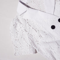 White Floral Chiffon Midi Dress