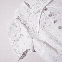 White Cord Lace Top
