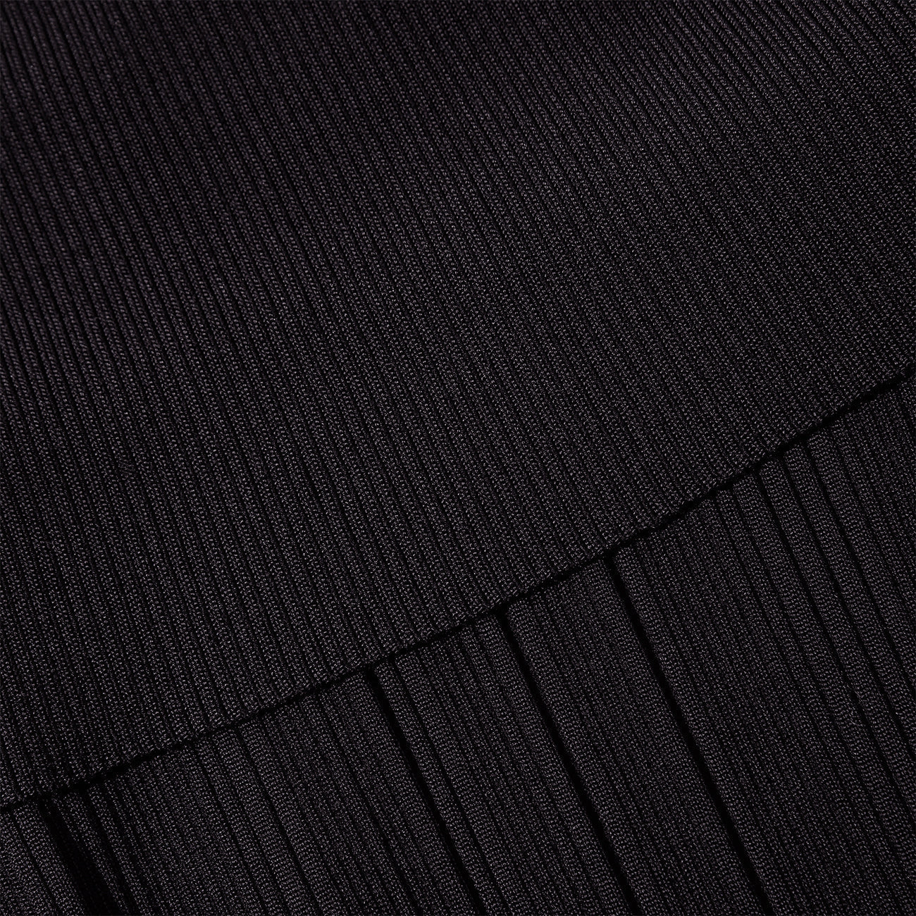 Black Ribbed Knit Maxi Dress