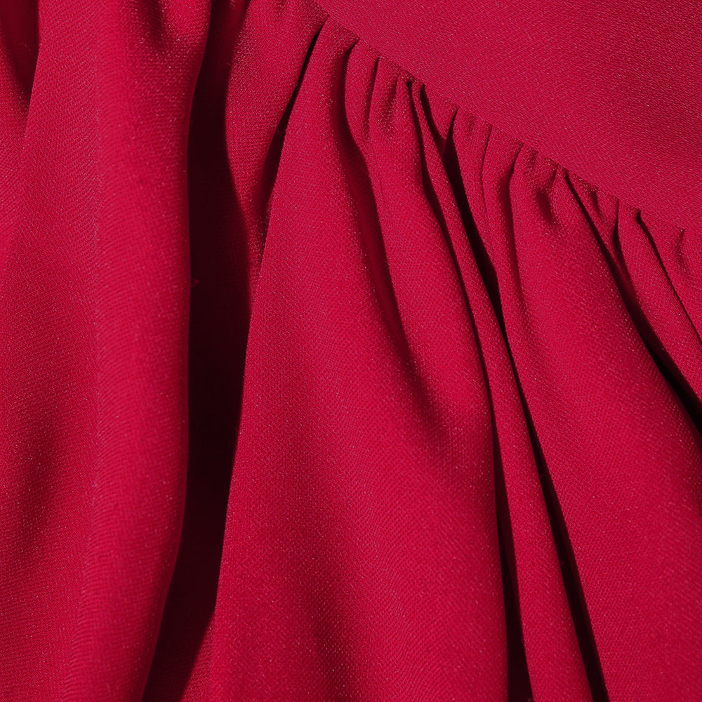 Red Iris Midi Dress