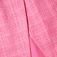 Pink Boucle Diamante Detail Mini Dress